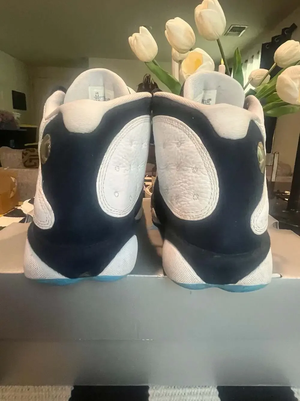 Air Jordan 13 Retro 'Obsidian' White/Dark Powder Blue